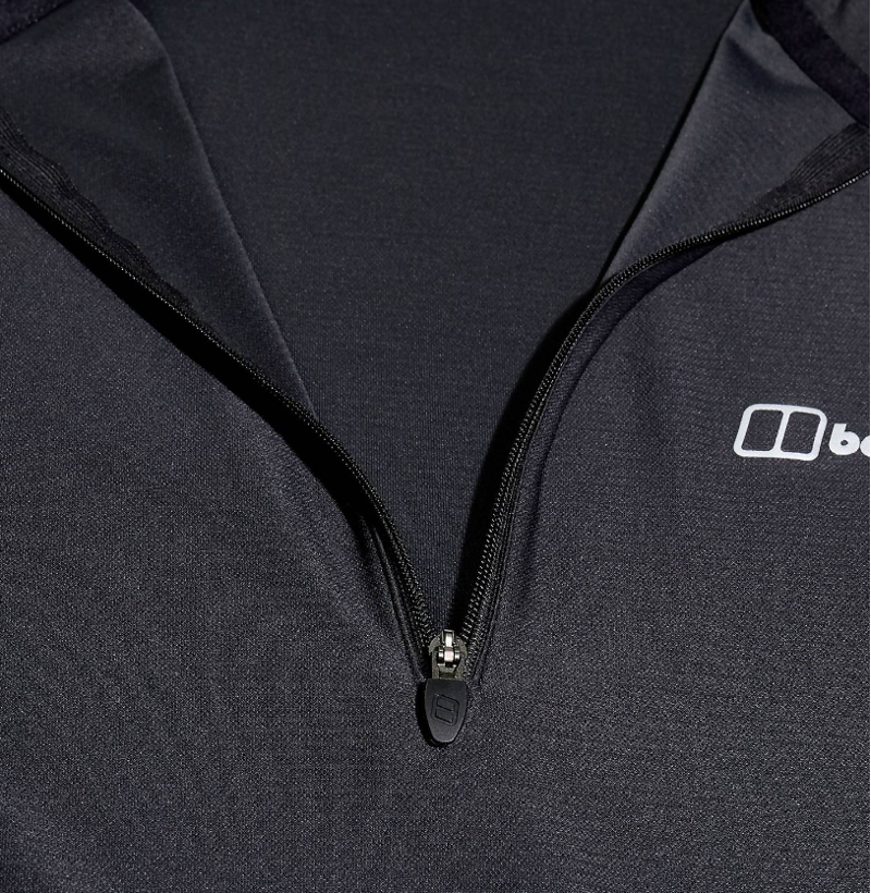 Berghaus Men's 24/7 Tech Tee Long Sleeve Half Zip in Black-2